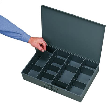 durham metal compartment boxes|Durham steel scoop compartment box.